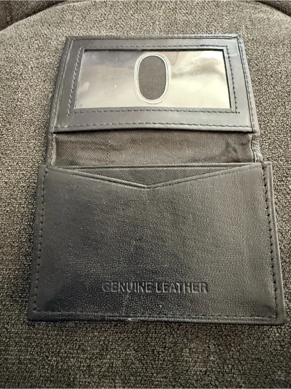 Simple Black Leather Card Holder